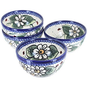Blue Rose Polish Pottery 71-4 Vena Dessert Bowl Set - 1 of 1