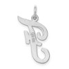 Black Bow Jewelry Sterling Silver Madison Collection LG Classic Script Initial F Pendant - 3 of 4