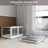 FONTOI 4-Pack Foldable Cabinet with 5 Doors&Wheels, Stackable Storage Container for Bedrooms Living Rooms Office, White, 18.5"*14.57"*26.38" - 3 of 4