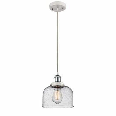 Bell - 1 Light Cord Hung Mini Pendant In Industrial Style-10 Inches Tall and 8 Inches Wide