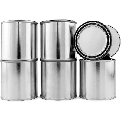 Cornucopia Brands Metal Paint Cans Half Pint Size W/ Lids, 6pk; Empty ...