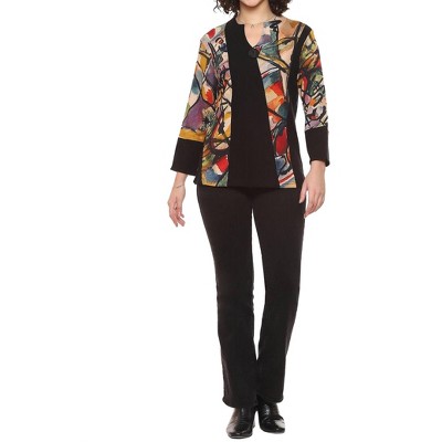 Women's Poloma V-Neck Top - Parsley & Sage 2X
