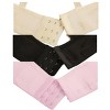 Allegra K Women's Comfortable Soft Stretchy Full Coverage Non-Wired Bra 3 Pcs - 4 of 4
