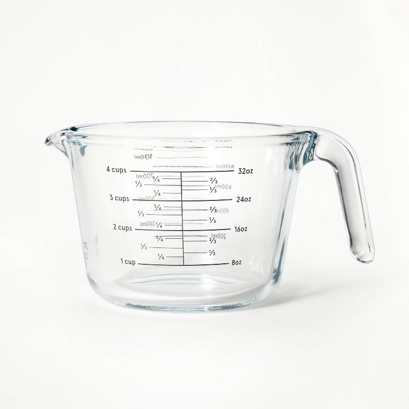 4 Cup Glass Measuring Cup Clear - Figmint&#8482;, 1 of 8