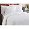 Set of 3 Queen Jullian Collection 100% Cotton Tufted Unique Luxurious Bold Stripes Design Bedspread Set White - Better Trends - image 2 of 4