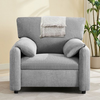 NicBex Modern Accent Chair Oversized Arm Chair Sofa Chair Comfy Chair for Living Room, Reading Room, Bedroom, Gray