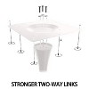 Homy Casa Round Dining Table with Marble Top and Pedestal Base for Kitchen or Dining Room, White - 4 of 4