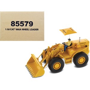 CAT Caterpillar 966A Wheel Loader Yellow with Operator "Vintage Series" 1/50 Diecast Model by Diecast Masters - 1 of 4