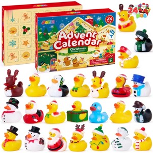 Joyfy 24-Day Countdown Christmas Advent Calendar with 24 Unique Holiday Rubber Ducks, Holiday Party Favors & Gifts for Boys and Girls - 1 of 4