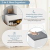 TIRAMISUBEST 2-in-1 Shoe Cabinets with Soft Cushion, Modern Storage Bench with Arched Doors, Versatile Shoe Rack Organizer with Adjustable Shelves - 4 of 4