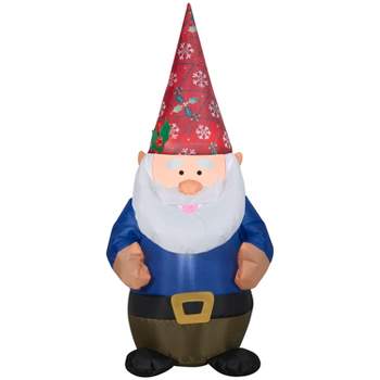 Gemmy Christmas Inflatable Gnome , 4 ft Tall, Multi