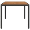 Garden Dining Table Black 59.1" x 35.4" x 29.5" Poly rattan - 4 of 4