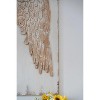 Gulches Set of 2 Distressed White Feather Wing Wall Panels - 42" x 15.5" Oversized Art. - 2 of 4