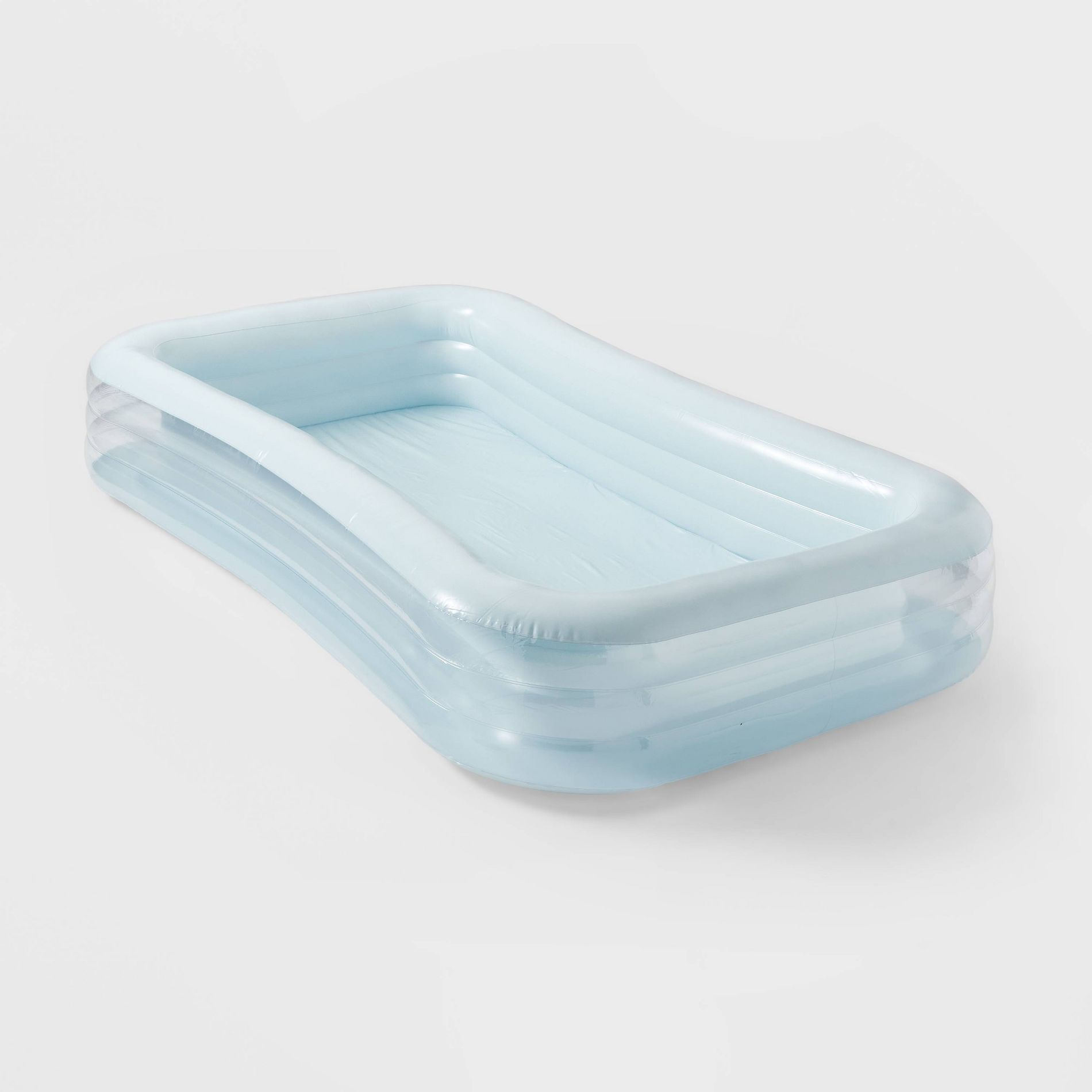 6' x 22" Deluxe Rectangular Family Pool Blue - Sun Squad™: Inflatable PVC Kit
