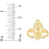 10k Yellow Gold 18.8mm Oval Floral Openwork Filigree Ring - 4 of 4
