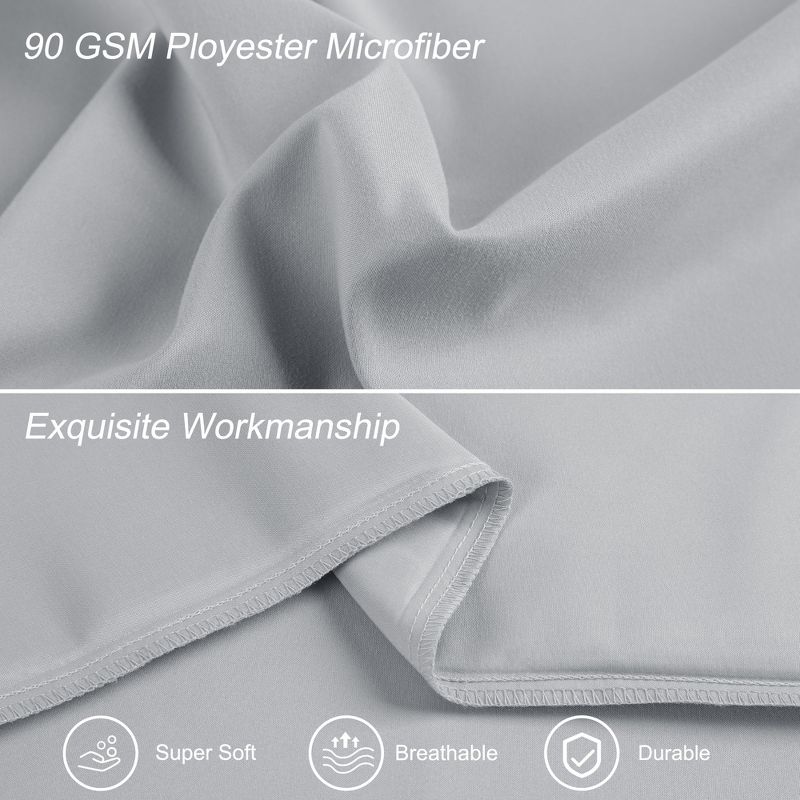 1 Pc Body 20"x72" 1800 Series Soft Brushed Microfiber Pillowcase Grey - PiccoCasa, 3 of 4