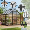 6*6 FT Outdoor Greenhouse, Walk-in Greenhouse with Vented Roof Window, Windproof Aluminum Frame, Suitable for Outside Gardening, Backyard, Patio - 4 of 4