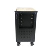 4-Drawer Rolling Tool Chest with Wheels & Locking Drawers - Orange Steel Tool Cabinet with Wooden Top, Mobile Workbench for Garage, Workshop - 3 of 4