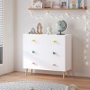 KTMBDW Kids 3 Drawer Dresser, Baby Nightstand for Bedroom, Storage Cabinet for Toddler Child for Living Room, Closet, Apartment - 4 of 4