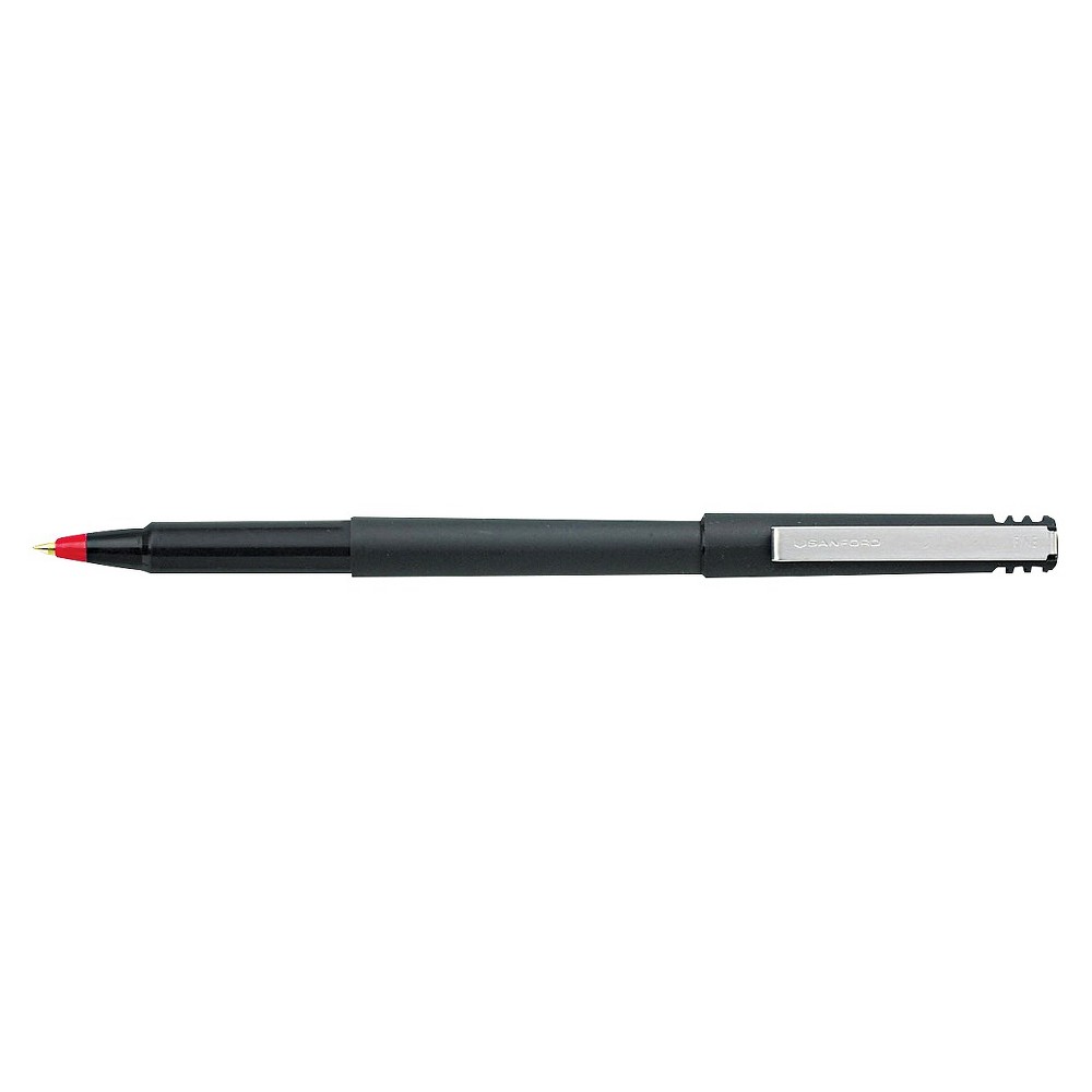 UPC 070530601022 product image for uni-ball Roller Ball Stick Dye-Based Pen, Fine- Red Ink (12 per Pack) | upcitemdb.com