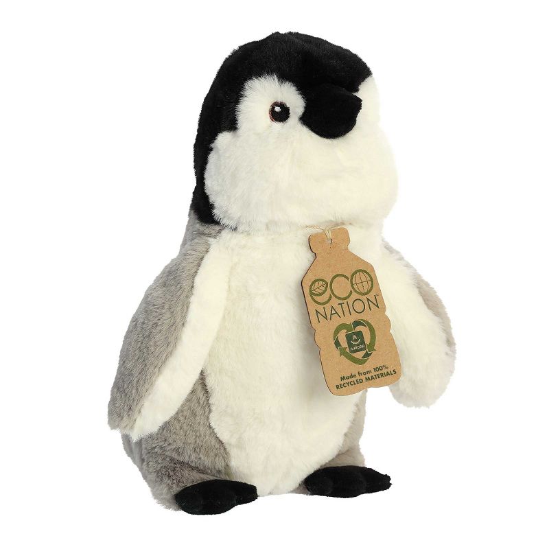 Aurora Medium Penguin Eco Nation Eco-Friendly Stuffed Animal Gray 9.5", 2 of 8