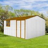Coolbibila-10Ftx12Ft Storage Sheds, Metal Sheds With Waterproof Roofs And Durable Metal Frame, Tool Sheds With Lockable Doors And Window - 3 of 4