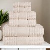 Zero Twist Cotton Waffle Honeycomb Medium Weight 6 Piece Bathroom Towel Set by Blue Nile Mills - 2 of 4