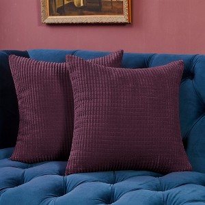 Deconovo Corduroy Decorative Throw Pillow Covers, 2-Pack, OEKO-TEX, Zippered - 1 of 4