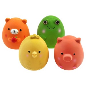 Itopfox 4PCS Squeak Latex Puppy Toy Funny Animal Sets Pet Interactive Play for Small Dog Assorted Color - 1 of 4