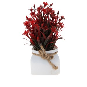 Unique Bargains Artificial Plants Spring Grass with Morning Glory Plastic 3.07"x3.07"x7.48" 1 Pc - 1 of 4