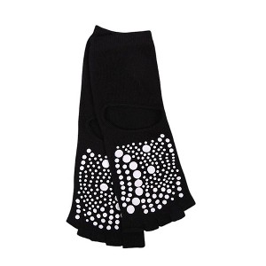 Anna-Kaci Women's Open Toe Grip Yoga Socks with Anti-Slip Sole and Cut-Out Instep Design for Pilates and Barre Workouts Comfort - 1 of 4