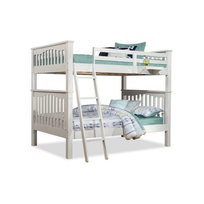 Full Highlands Harper Bunk Bed and Hanging Nightstand White - Hillsdale Furniture