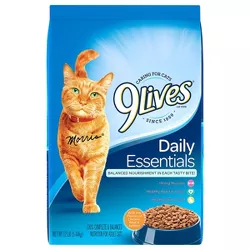 9Lives Daily Essentials Chicken, Beef & Salmon Flavors Adult Complete & Balanced Dry Cat Food - 13.2lbs