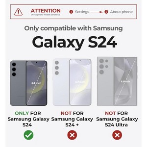 Dexnor for Samsung Galaxy S24 Case with Built-in Slide Camera Cover - 1 of 3