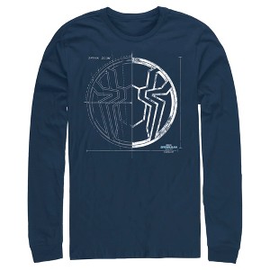 Men's Marvel Spider-Man: No Way Home Spider Icon Blueprint Long Sleeve Shirt - 1 of 4