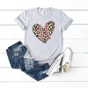 Simply Sage Market Women's Leopard Baseball Heart Short Sleeve Graphic Tee - 3 of 3