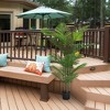 SKRAN Set of 2 Fake Tropical Palm Plants for Indoor & Outdoor Decor, Large Faux Greenery for Home, Office, Patio, and Entryway. - 2 of 4