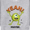 Men's - Monsters, Inc. - Mike Yeah Maybe Graphic Fleece Sweatshirt - 2 of 4