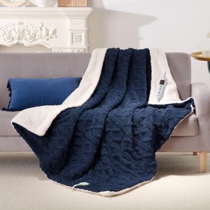 Heated Blanket Electric Throw, Soft Tufted Fasting Heating Blanket, Machine Washable Heated Throw Blanket, 10 Heating Levels, 10 Time Settings - 1 of 4