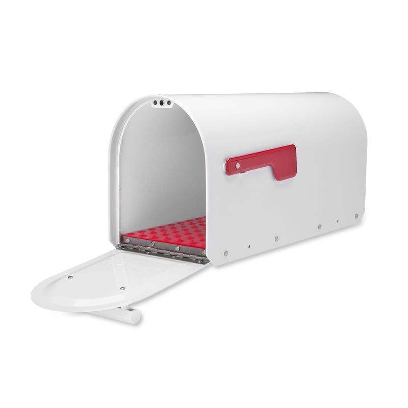Architectural Mailboxes Sequoia Modern Galvanized Steel Post Mount White Mailbox, 2 of 5