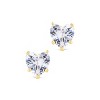 SHINE by Sterling Forever Sterling Silver 5mm Heart CZ Stud Earrings - 4 of 4