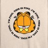 Women's - Garfield - I'm Fine This Is Fine Lightweight French Terry Wide Neck Long Sleeve Shirt - 2 of 4