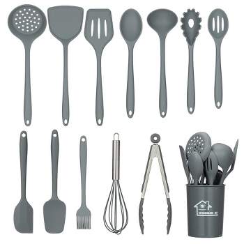 13-piece Silicone Cooking Utensil Set, Kitchen Cooking Tool Set with Cutlery Holder