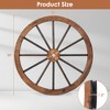 Costway Set of 2 30 In Decorative Vintage Wood Garden Wagon Wheel w/Steel Rim Wall Decor - 3 of 4