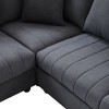 NicBex Couches for Living Room 89" Modern Sectional Sofa L-shaped Luxury Chenille Upholstered Sofa Couch with Convertible Ottoman, Dark Gray - 2 of 4