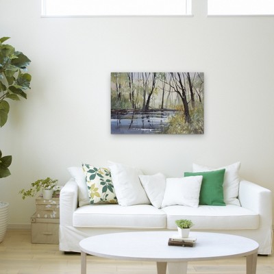 Ryan Radke Pine River Reflections Large Canvas Landscape Art