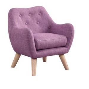 NicBex Linen Accent Chair,Upholstered Living Room Chairs with Button Tufted Back and Natural Finish Wooden Legs,Accent Chairs for Living Room - 1 of 4