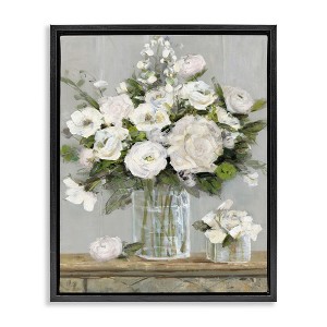 Stupell Industries Country White Full Blossoms Floating Frame Canvas Art - 1 of 4