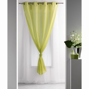 Evideco French Home Goods Double Layer Window Curtain Drape, Elegant Two-Tone Sheer Curtain - Ideal for Living Room, Bedroom Décor, 95x55 Inches - 1 of 4