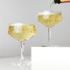 Viski Admiral Stemmed Cocktail Glasses, Crystal Drinkware Perfect for Gin & Tonic, Spritz, and Manhattans, Stemmed Coupe Glasses, Set of 2, 7oz - 2 of 4